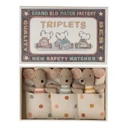 Maileg | Triplets Baby Mice In Matchbox