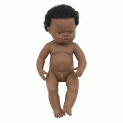 Miniland | Baby Doll 38cm | African Boy -Simple Play Stories Miniland 38cm baby doll toy African boy 3