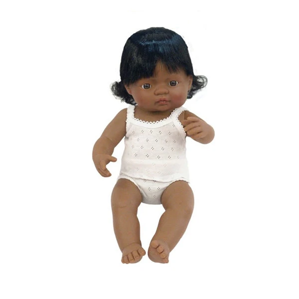 Miniland | Baby Doll 38cm | Latin American Girl 2 Miniland | Baby Doll 38cm | Latin American Girl - Image 2