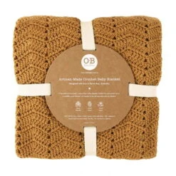 O.B. Designs | Hand Crocheted Baby Blanket | Cinnamon -Simple Play Stories OB Designs Crochet Baby Blanket Cinnamon 3