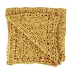 O.B. Designs | Hand Crocheted Baby Blanket | Turmeric