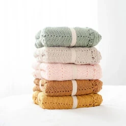 O.B. Designs | Hand Crocheted Baby Blanket | Turmeric -Simple Play Stories OB Designs Crochet Baby Blanket all colours 2