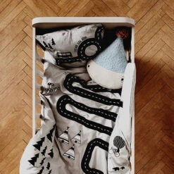 OYOY | Cot Quilt Set | Junior Adventure Bedding -Simple Play Stories OYOY Adventure Bedding Junior Cot Quilt Cover Milk Tooth 2