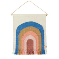OYOY | Follow The Rainbow Mini Wall Rug | Blue