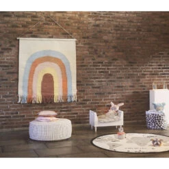 OYOY | Follow The Rainbow Wall Rug -Simple Play Stories OYOY Follow the Rainbow Wall Rug Milk Tooth 2