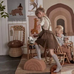 OYOY | Follow The Rainbow Wall Rug | Choko -Simple Play Stories OYOY Leopard Wall Hanging Dusty Blue Choko Wall Rug Rainbow 2