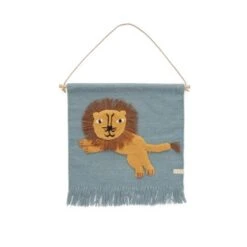 OYOY | Lion | Wall Hanging | Tourmaline Blue