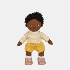 Olli Ella | Dinkum Doll Snuggly Set | Honey Stripe -Simple Play Stories Olli Ell Dinkum Doll Snuggly Set Honey Stripe