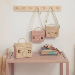 Olli Ella | Casa Bag | Rose Pink -Simple Play Stories Olli Ella Casa Bag Basket Rose 4