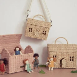 Olli Ella | Casa Bag | Straw -Simple Play Stories Olli Ella Casa Bag Basket Straw 2