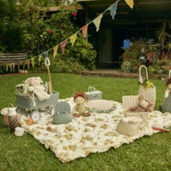 Olli Ella | Luggy Basket | Chalk -Simple Play Stories Olli Ella Chalk Vintage Blue Luggy Minichari Piki Basket Wonder Wagon