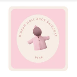 Olli Ella | Dinkum Doll Ahoy Raincoat | Pink -Simple Play Stories Olli Ella Dinkum Doll Ahoy Raincoat pink 2