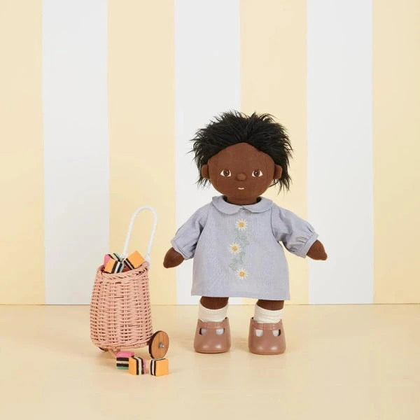 Olli Ella | Dinkum Doll Clothing | Daisy Dress Cornflower Blue 3 Olli Ella | Dinkum Doll Clothing | Daisy Dress Cornflower Blue - Image 3