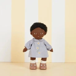 Olli Ella | Dinkum Doll Clothing | Daisy Dress Cornflower Blue 14 Olli Ella | Dinkum Doll Clothing | Daisy Dress Cornflower Blue -Simple Play Stories Olli Ella Dinkum Doll Cotton Daisy Dress Cornflower Blue 3