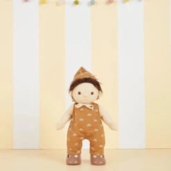 Olli Ella | Dinkum Doll Clothing | Rolo Romper Set Fawn -Simple Play Stories Olli Ella Dinkum Doll Cotton Rolo Romper Set Fawn 2