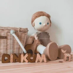 Olli Ella | Piki Basket | Straw -Simple Play Stories Olli Ella Dinkum Doll Poppet Ostheimer Deer Small