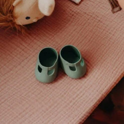 Olli Ella | Dinkum Doll Shoes | Basil Green -Simple Play Stories Olli Ella Dinkum Doll Shoes Basil Green 4