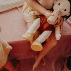 Olli Ella | Dinkum Doll Shoes | Corn Yellow -Simple Play Stories Olli Ella Dinkum Doll Shoes Corn Yellow 2