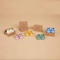 Olli Ella | Dinkum Doll Shoes | Corn Yellow -Simple Play Stories Olli Ella Dinkum Doll Shoes all colours boxed