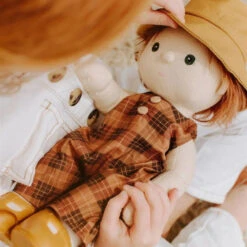 New Products -Simple Play Stories Olli Ella Dinkum Doll Travel Togs Apricot 5