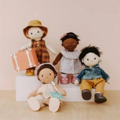 Olli Ella | Dinkum Doll Travel Togs | Apricot -Simple Play Stories Olli Ella Dinkum Doll Travel Togs new 2