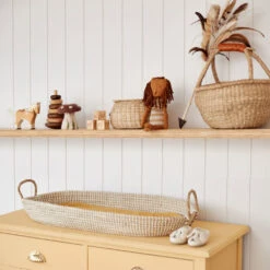 Olli Ella | Baby Changing Basket | Reva -Simple Play Stories Olli Ella Luxe Insert Organic Cotton Liner for Baby Change Basket Mustard 3 c5e51645 2f3e 4d32 a533 ebfdec321123