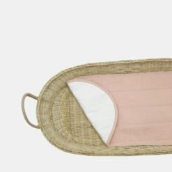 Olli Ella | Luxe Organic Cotton Liner | Rose -Simple Play Stories Olli Ella Luxe Insert Organic Cotton Liner for Baby Change Basket Rose 3