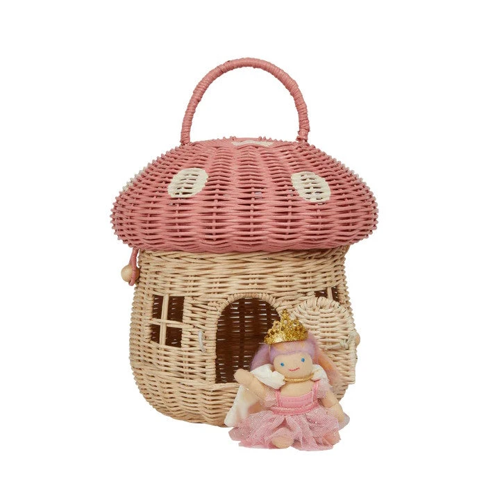 Olli Ella | Rattan Mushroom Basket Musk 5 Olli Ella | Rattan Mushroom Basket Musk - Image 5