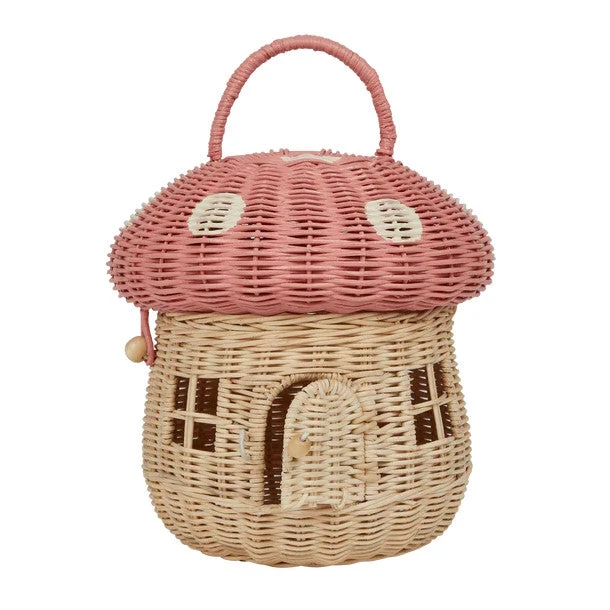 Olli Ella | Rattan Mushroom Basket Musk 6 Olli Ella | Rattan Mushroom Basket Musk - Image 6