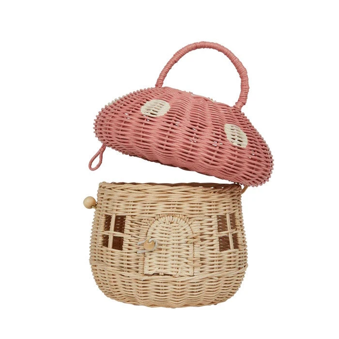 Olli Ella | Rattan Mushroom Basket Musk 3 Olli Ella | Rattan Mushroom Basket Musk - Image 3