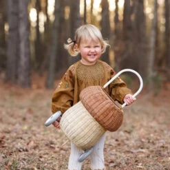 Olli Ella | Rattan Mushroom Luggy Basket Natural -Simple Play Stories Olli Ella Rattan Mushroom Luggy Natural 3