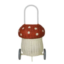 Olli Ella | Rattan Mushroom Luggy Basket Red