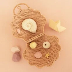 Olli Ella | Shell Bag | Rose -Simple Play Stories Olli Ella Shell Bag Rose 4