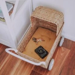 Olli Ella | Strolley Mattress | Mustard -Simple Play Stories Olli Ella Strolley Mattress Dolls Pram Mustard 2