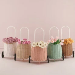 Olli Ella | Luggy Basket | Straw -Simple Play Stories Olli Ella all colours of Luggy Basket