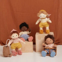 Olli Ella | Dinkum Doll Bring-Me Basket -Simple Play Stories OlliElla Dinkum Doll Bring Me Basket Snuggly Knit Dollychari
