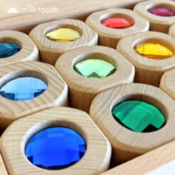 Papoose | Bitcoins | 12 Gem Blocks Goethe In Tray -Simple Play Stories Papoose Bitcoin Blocks Goethe 4