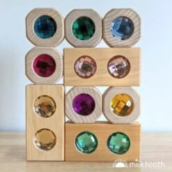 Papoose | Bitcoins | 12 Gem Blocks Goethe In Tray -Simple Play Stories Papoose Bitcoin Blocks Goethe 7