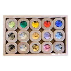 Papoose | Bitcoins | 15 Gem Blocks Brights & Pastels In Tray