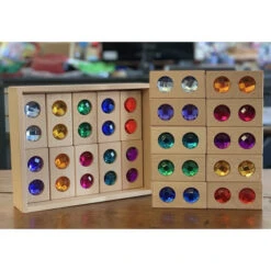 Papoose | 20 Double Gem Blocks In Tray -Simple Play Stories Papoose Double Gem Blocks