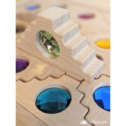 Papoose | Dutch Step Gables | 16 Gem Blocks In Tray -Simple Play Stories Papoose Dutch Step Gables 16 Blocks 12