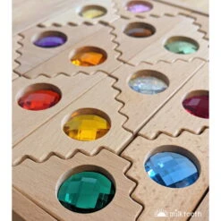 Papoose | Dutch Step Gables | 16 Gem Blocks In Tray -Simple Play Stories Papoose Dutch Step Gables 16 Blocks 7