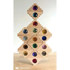 Papoose | Dutch Step Gables | 16 Gem Blocks In Tray -Simple Play Stories Papoose Dutch Step Gables 16 Blocks 9