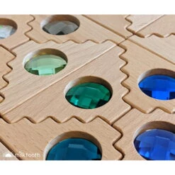 Papoose | Dutch Step Gables | 16 Gem Blocks In Tray -Simple Play Stories Papoose Dutch Step Gables Cool Blocks 2 6a2ed964 85a9 4468 8265 be58b32c04ed