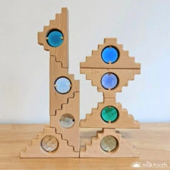 Papoose | Dutch Step Gables | 8 Warm Gem Blocks & 8 Cool Windows In Tray -Simple Play Stories Papoose Dutch Step Gables Cool Windows acc143aa 198f 4cc1 9582 b2df1fd074fb