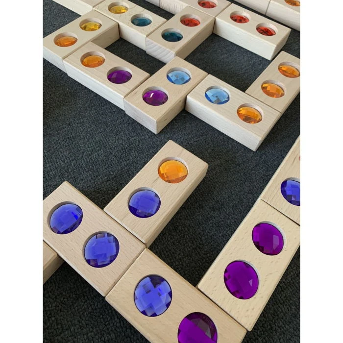 Papoose | 28 Gem Dominoes In Tray 4 Papoose | 28 Gem Dominoes In Tray - Image 4