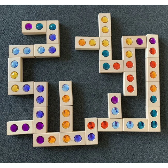 Papoose | 28 Gem Dominoes In Tray 2 Papoose | 28 Gem Dominoes In Tray - Image 2