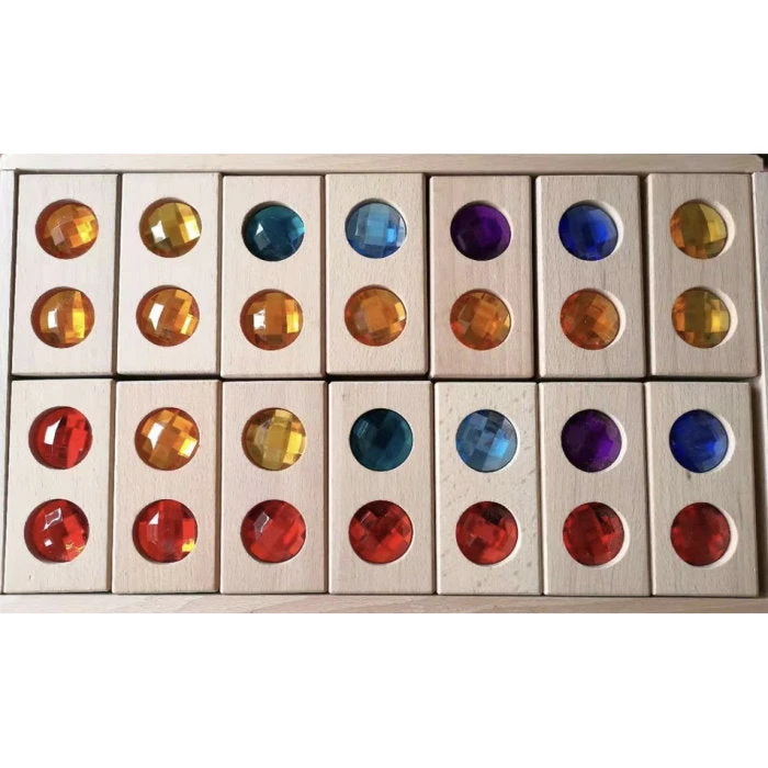 Papoose | 28 Gem Dominoes In Tray 1 Papoose | 28 Gem Dominoes In Tray