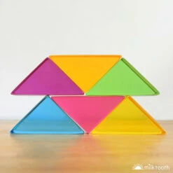 Papoose | Large Lucite Triangles | 6 Pieces