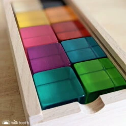 Papoose | Phatt Lucite Cubes | 10 Pieces With Tray -Simple Play Stories Papoose Phatt Lucite Cubes 4